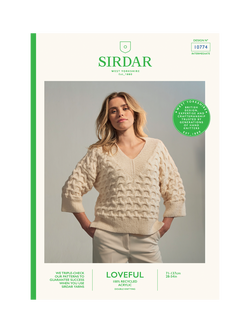 Sirdar Loveful Shifting Sands Sweater Knitting Pattern, 10774, Multi