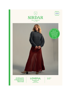 Sirdar Loveful Windchill Funnel Neck Knitting Pattern, 10767, Multi