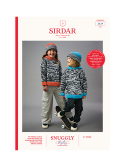 Sirdar Snuggly Replay High Five Kids' Hoodie Knitting Pattern, 2624, Multi