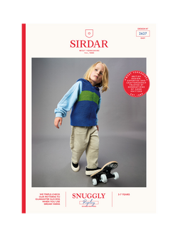 Sirdar Snuggly Replay Slope Style Kids' Gilet Knitting Pattern, 2627, Multi