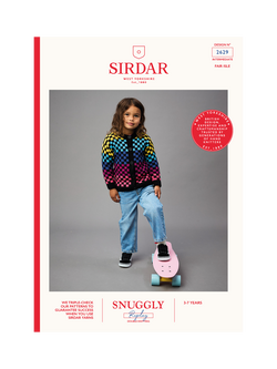 Sirdar Snuggly Replay Speed Check Kids' Cardigan Knitting Pattern, 2629, Multi