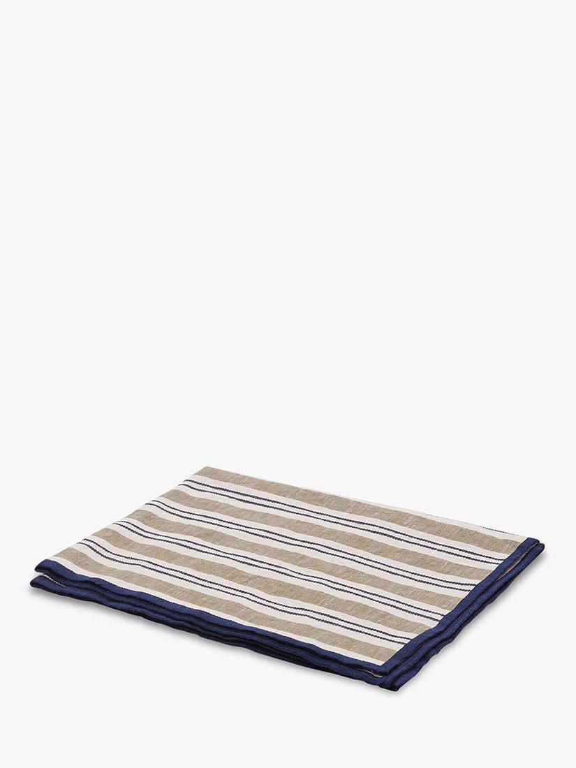 Piglet in Bed Stripe Linen Placemats, Pack of 4, Thyme/Multi