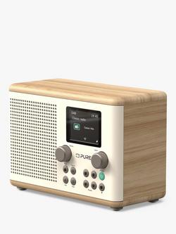 Pure Classic H4 DAB+/FM Bluetooth Radio - view 2, Cream/Oak