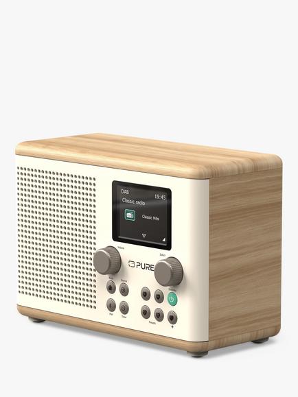 Pure Classic H4 DAB+/FM Bluetooth Radio - view 2, Cream/Oak