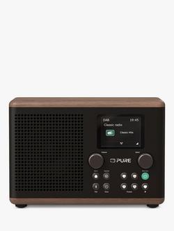 Pure Classic H4 DAB+/FM Bluetooth Radio, Black/Walnut