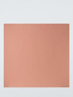 John Lewis Chambray Stripe Reversible Quilted Bedspread - view 2, Tuscan Clay