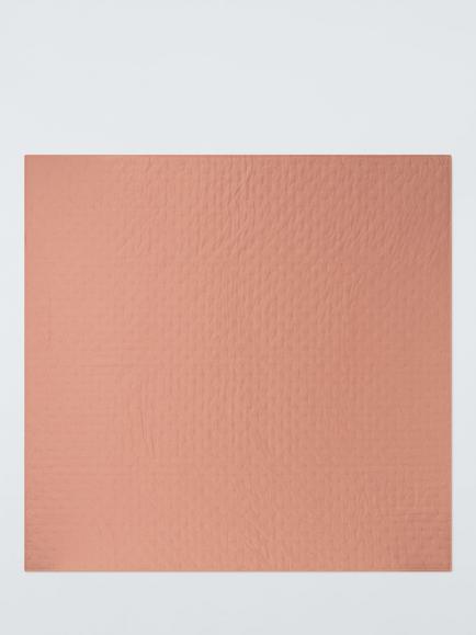 John Lewis Chambray Stripe Reversible Quilted Bedspread - view 2, Tuscan Clay