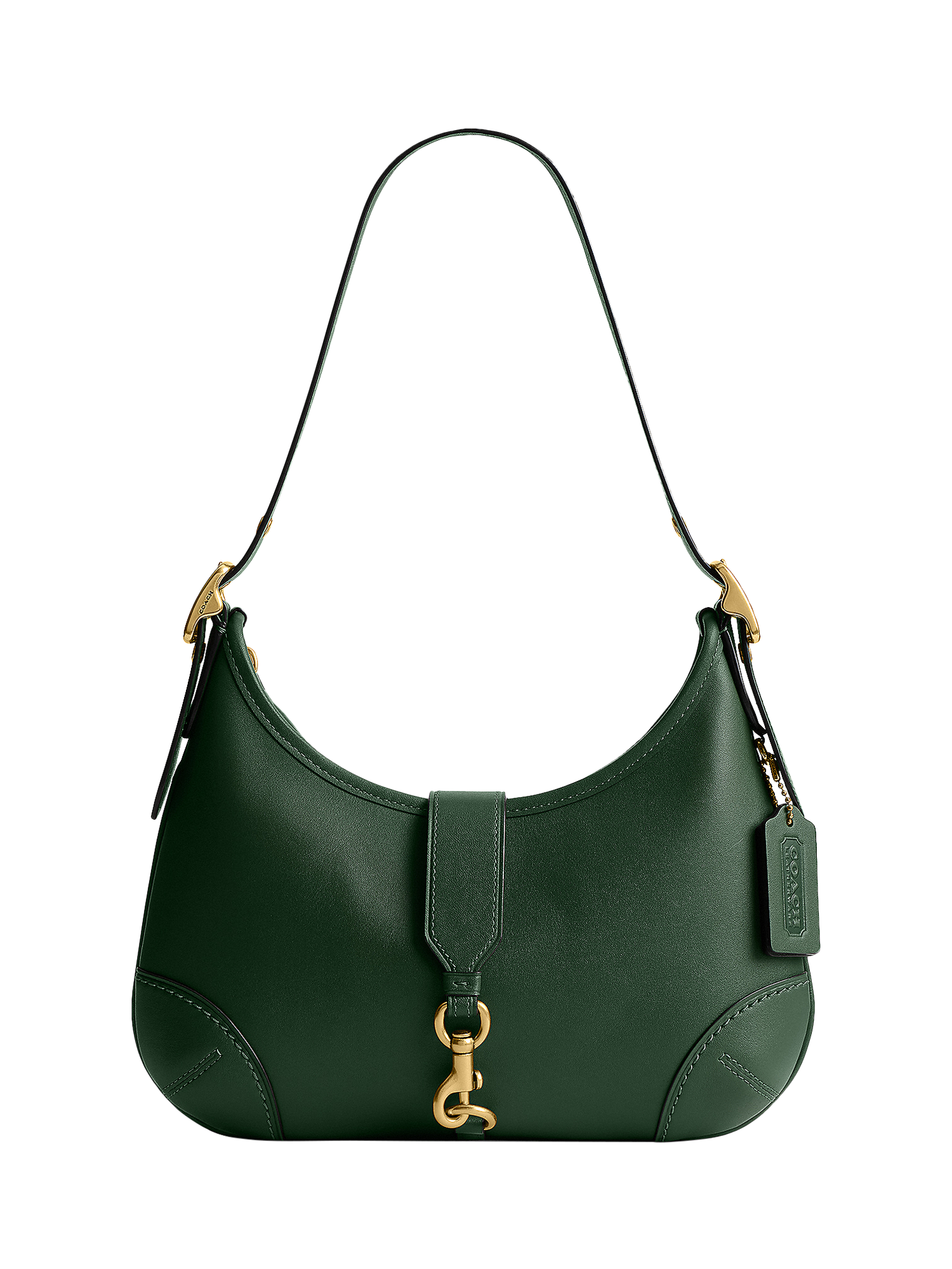 Coach Hamptons Leather Hobo Bag, Hunter Green