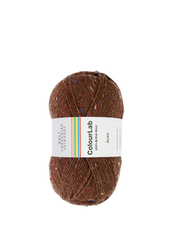 West Yorkshire Spinners ColourLab Aran Knitting Yarn, 100g, Chocolate Brown Tweed