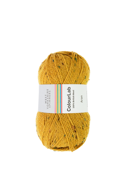 West Yorkshire Spinners ColourLab Aran Knitting Yarn, 100g, Golden Mustard Tweed 1216