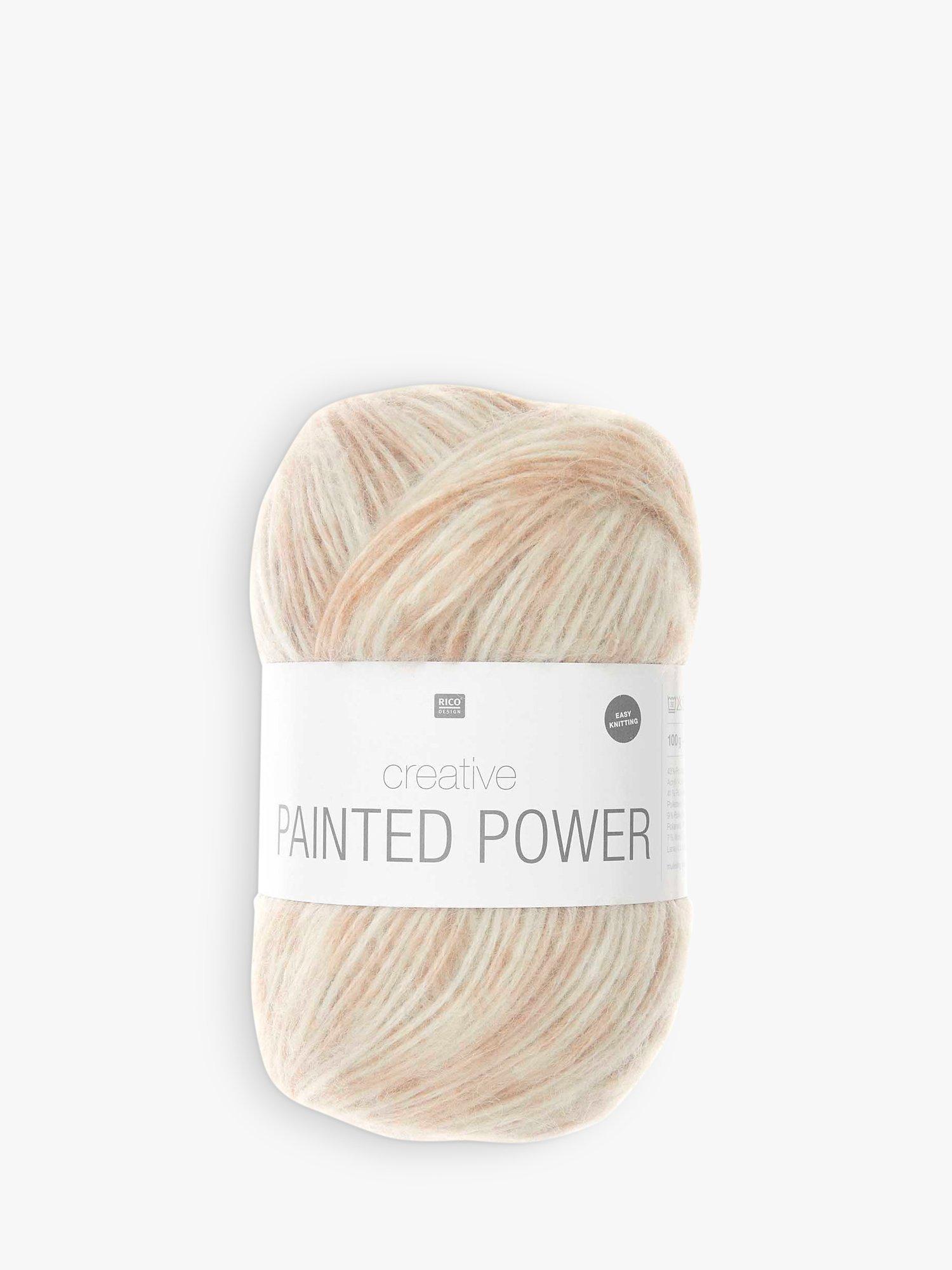 Rico Design Creative Painted Powder Knitting Yarn, 100g, Snow 010