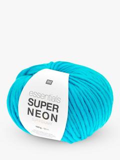 Rico Design Essentials Super Neon Super Chunky Knitting Yarn, 100g, Blue