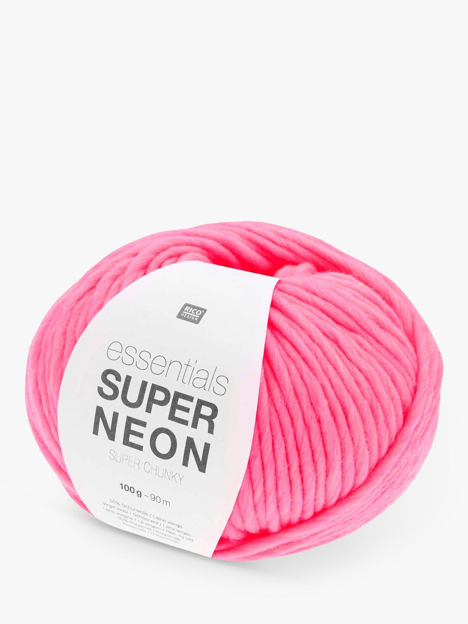 Rico Design Essentials Super Neon Super Chunky Knitting Yarn 100g Blue Pink