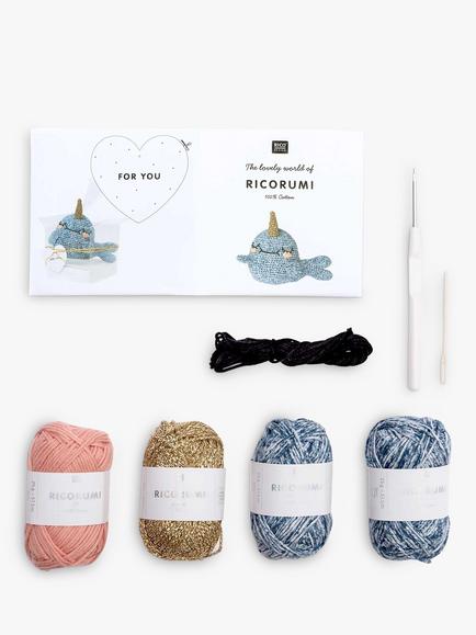 Rico Design Ricorumi Narwhal Crochet Kit - view 2, Multi