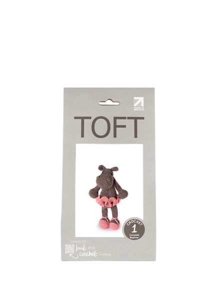 TOFT Ballerina Hippo Crochet Kit, Grey