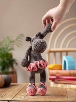 TOFT Ballerina Hippo Crochet Kit - view 2, Grey