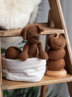 TOFT Milo Dog Crochet Kit - view 2, Brown