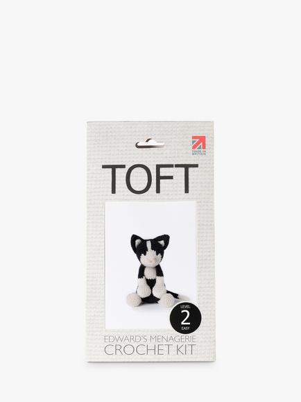 TOFT Paddy Cat Crochet Kit, Blk Wht