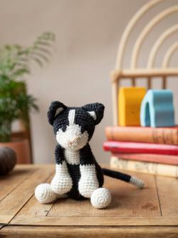 TOFT Paddy Cat Crochet Kit - view 2, Blk Wht