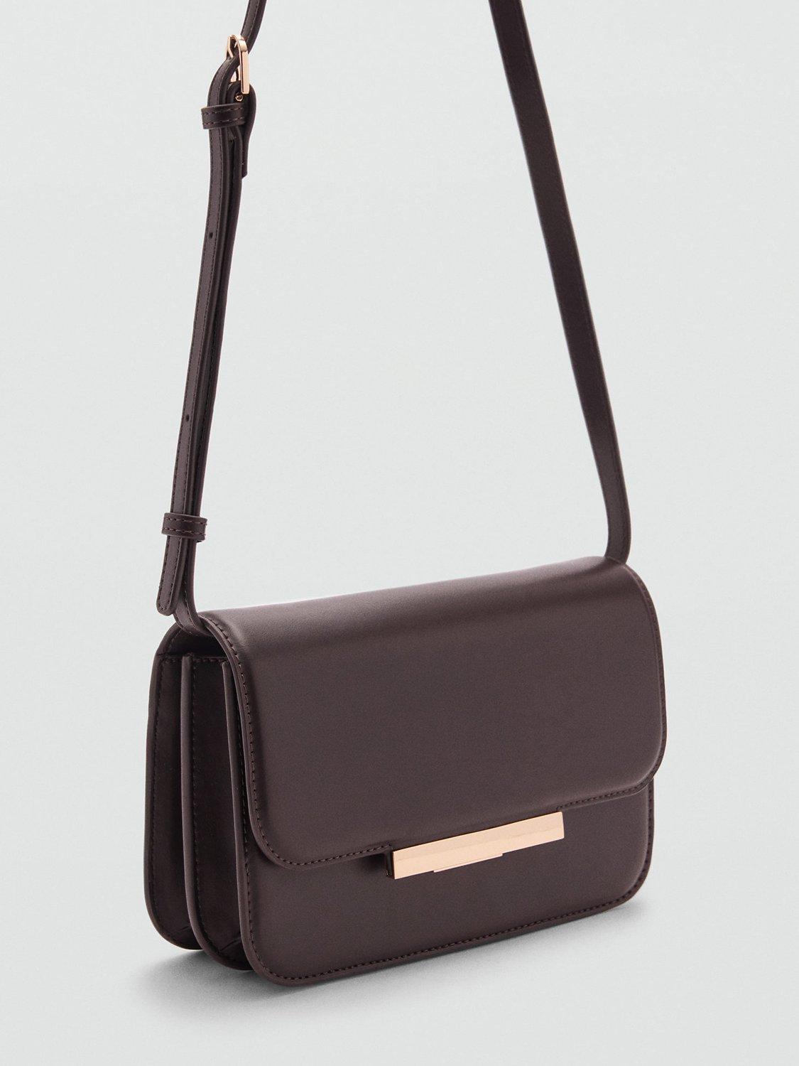 Product image 2 of 4, which shows Mango Amber Faux Leather Bag, Dark Brown