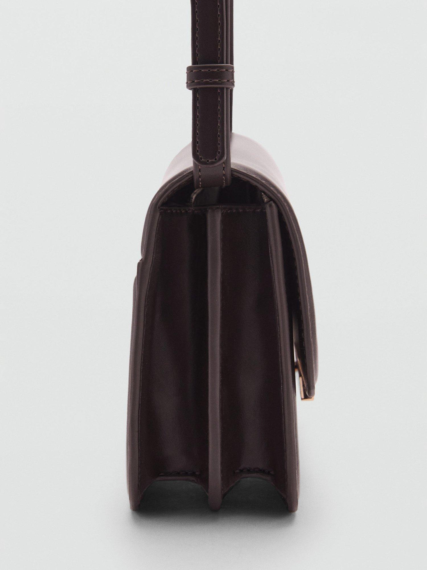 Product image 3 of 4, which shows Mango Amber Faux Leather Bag, Dark Brown