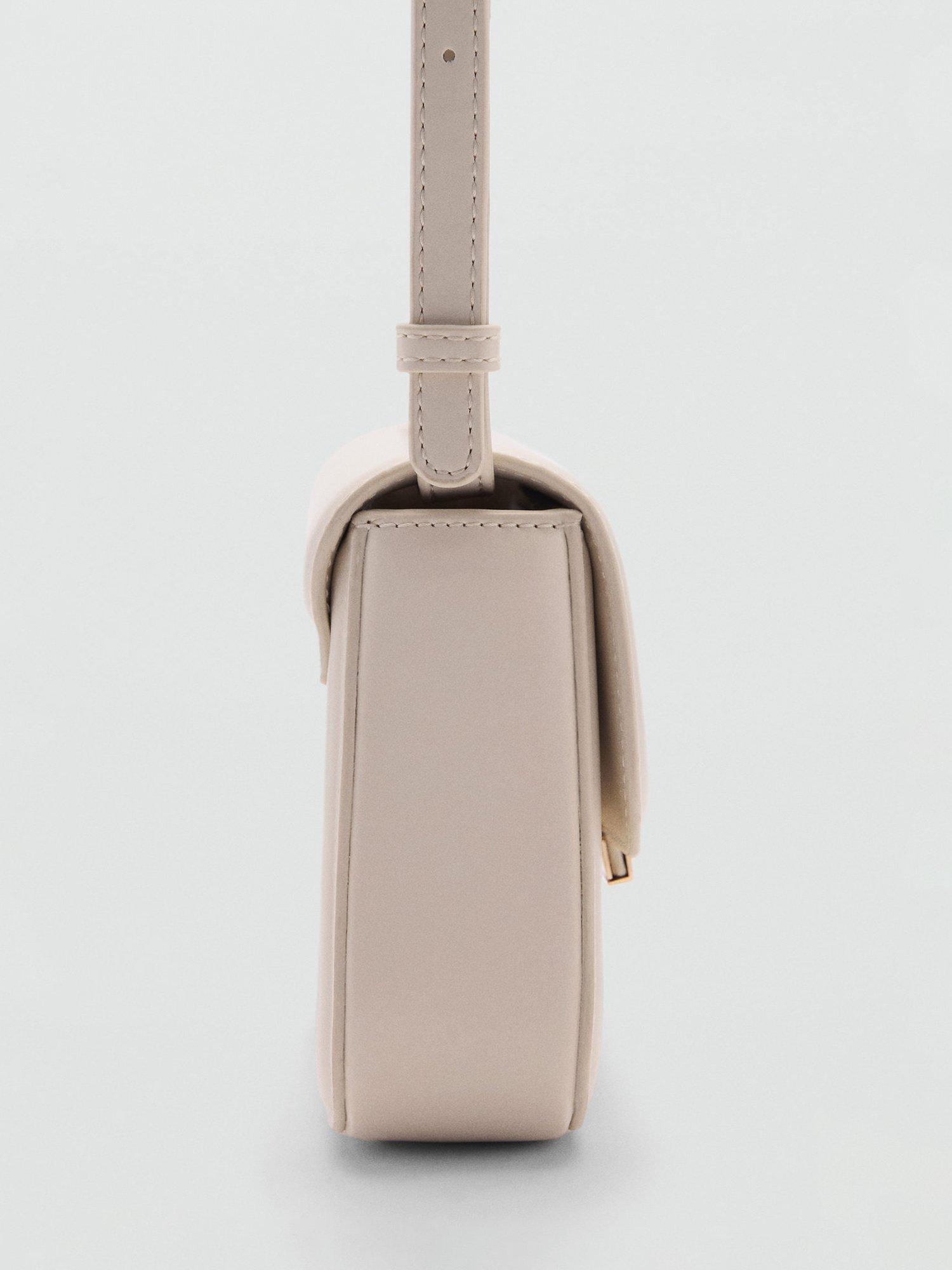 Mango Amber Faux Leather Bag, White