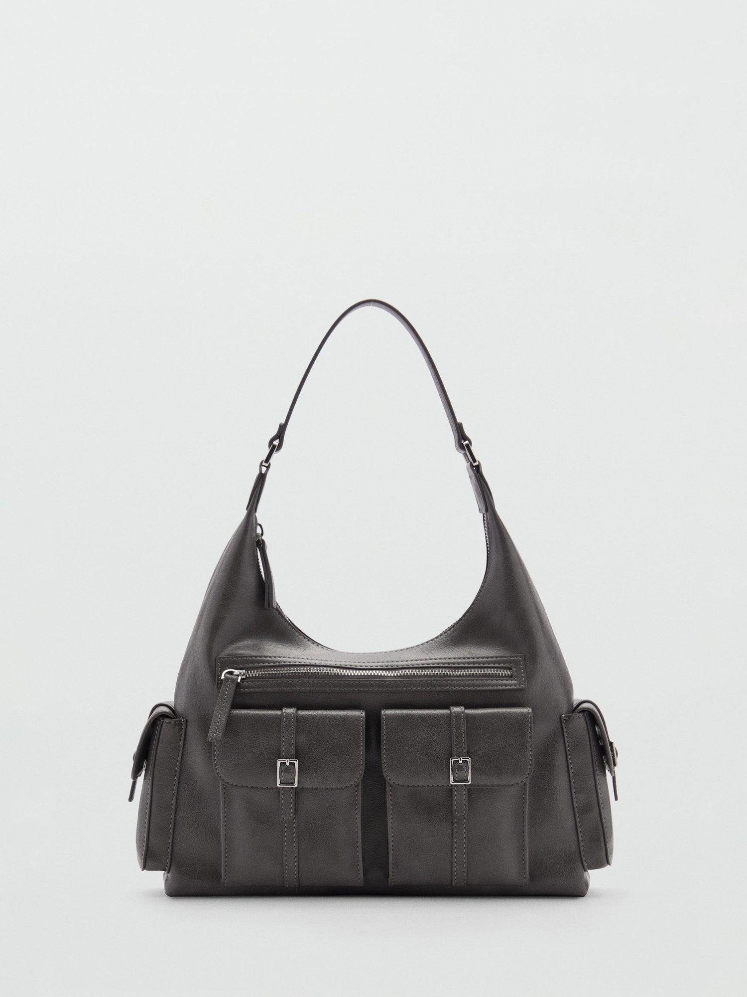 Mango Flea Shoulder Bag, Dark Grey