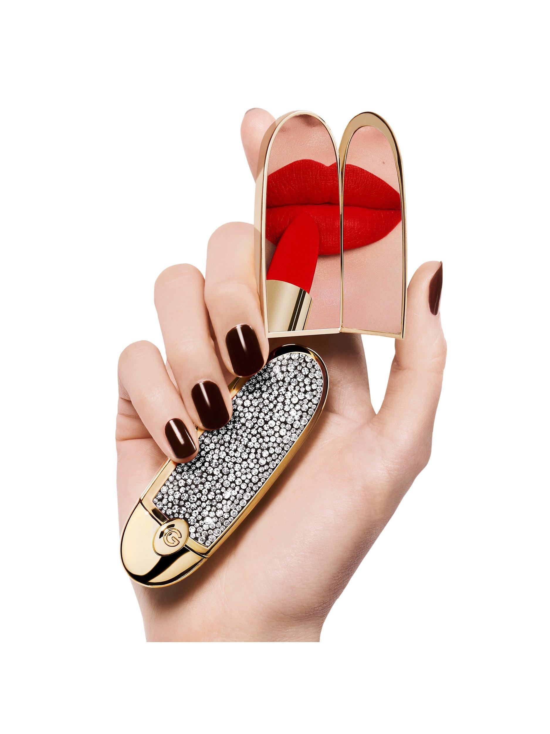 Product image 4 of 9, which shows Guerlain Rouge G The Double Mirror Jewel Case, Le Strassé