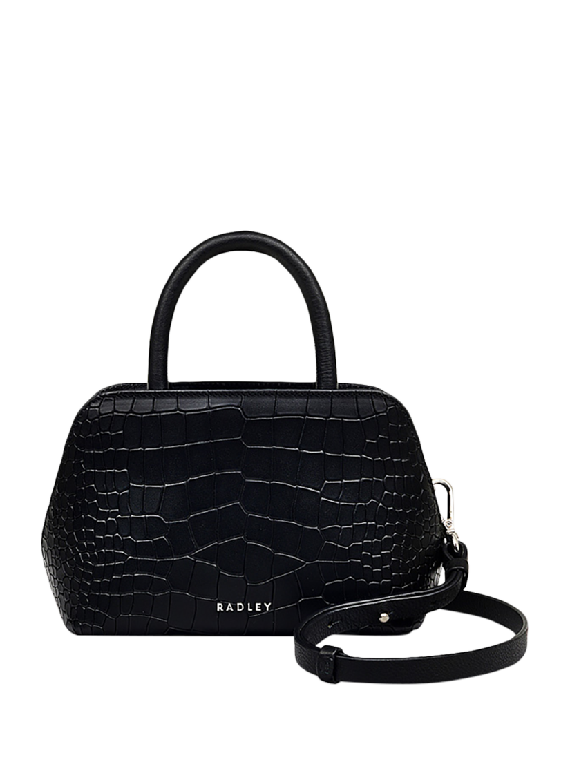 Radley Liverpool Street 2.0 Croc Effect Leather Grab Bag Black