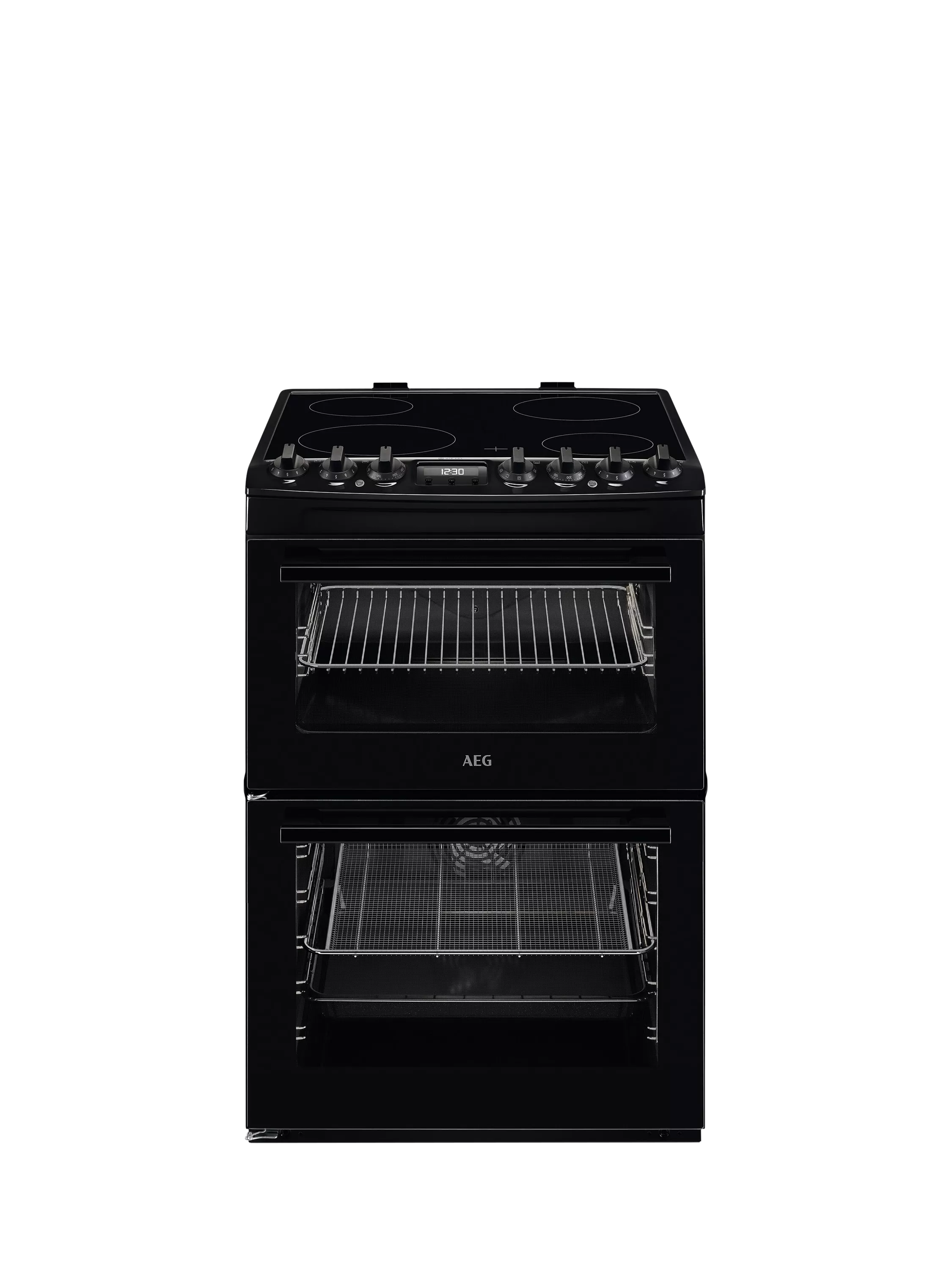 AEG CCX6740ACB Freestanding Ceramic Hob Electric Cooker, Black