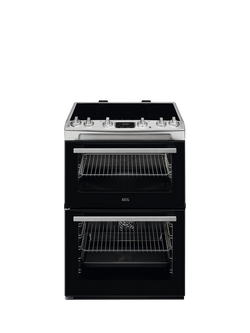 AEG CIX6540ACM Freestanding Induction Hob Electric Cooker, Stainless Steel, Stainless Steel