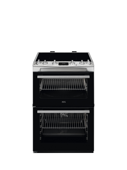 AEG CIX6540ACM Freestanding Induction Hob Electric Cooker, Stainless Steel, Stainless Steel