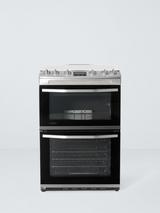 John Lewis JLFSGC61M Freestanding Gas Hob Cooker, Stainless Steel