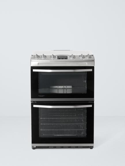 John Lewis JLFSGC61M Freestanding Gas Hob Cooker, Stainless Steel, Stainless Steel