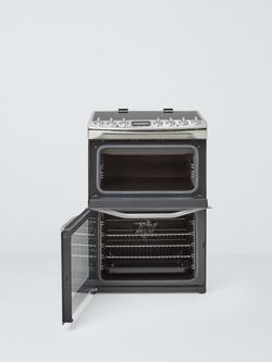 John Lewis JLFSIC62M Freestanding Induction Hob Electric Double Oven, Stainless Steel - view 2, Stainless Steel