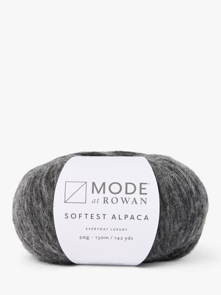 MODE at Rowan Softest Alpaca Knitting Yarn, 50g, Ash