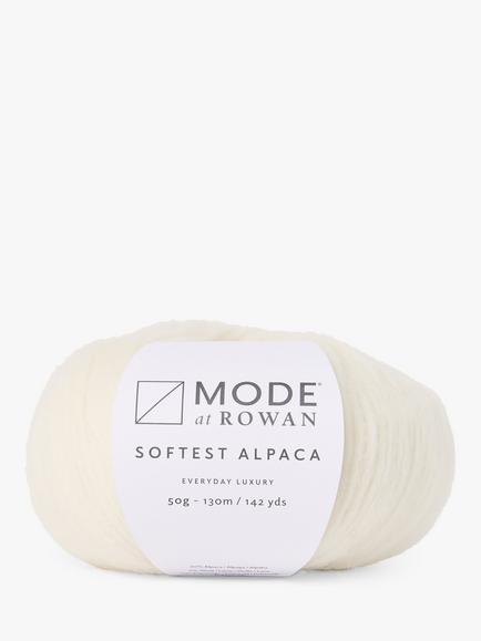 MODE at Rowan Softest Alpaca Knitting Yarn, 50g, Cloud