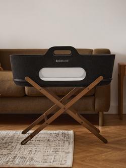 Snüz SnüzBaskit Moses Basket and Stand, Graphite/Walnut