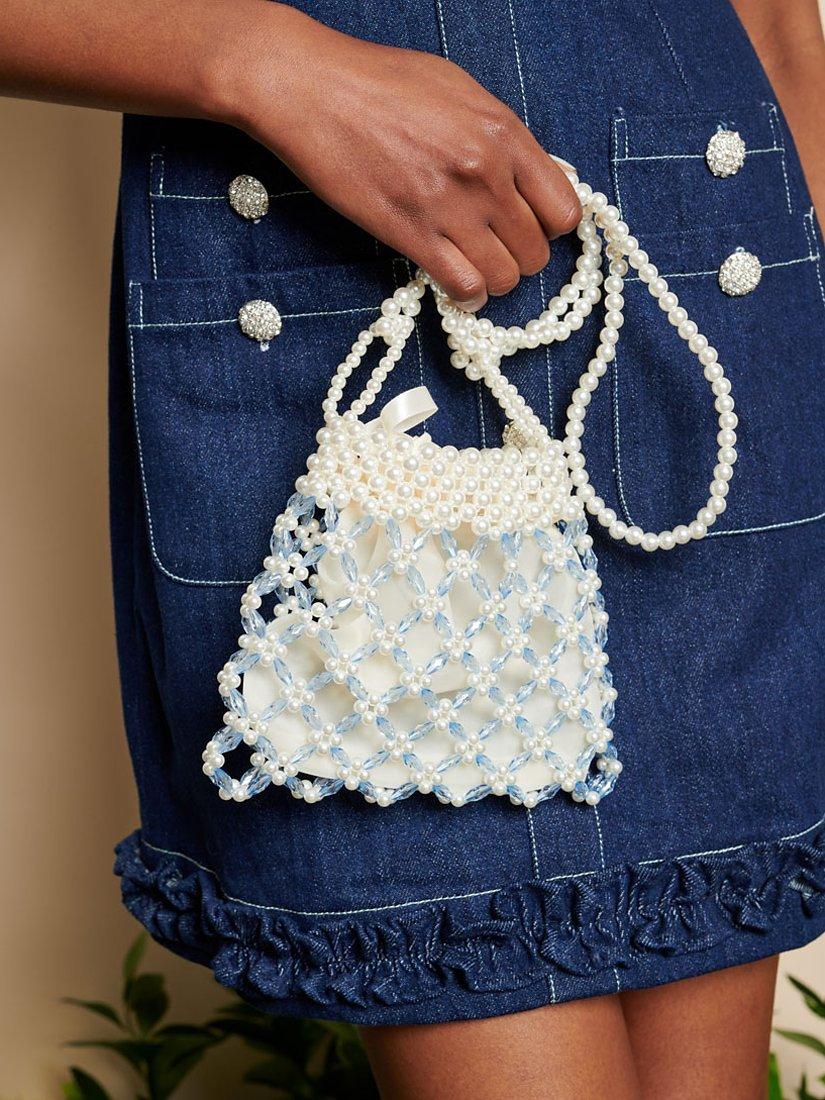 Good Blue bead bag