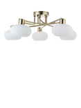 John Lewis Elio 5 Arm Semi Flush Ceiling Light, Brass