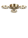 John Lewis Boyd LED 3 Arm Semi Flush Ceiling Light, Brass, Brass