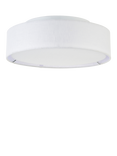 John Lewis Samantha Linen Flush Ceiling Light, White