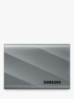 Samsung T9 USB 3.2 Gen 2 Portable SSD Hard Drive, 2TB, Black, Grey