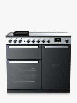 Rangemaster Edge Deluxe EDDL100EIGBLK/CM1 100cm Electric Range Cooker with Induction Hob, Black, Black