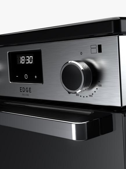 Rangemaster Edge Deluxe EDDL100EIGBLK/CM1 100cm Electric Range Cooker with Induction Hob, Black - view 2, Black