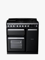 Rangemaster Estel Deluxe ESDL90DFPGBL/CM1 90cm Dual Fuel Range Cooker with Gas Hob, Black