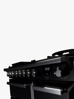 Rangemaster Estel Deluxe ESDL90DFPGBL/CM1 90cm Dual Fuel Range Cooker with Gas Hob, Black - view 2, Black