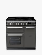 Rangemaster Estel Deluxe ESDL90DFPSLT/CM1 90cm Dual Fuel Range Cooker with Gas Hob, Slate