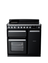 Rangemaster ESDL90EIPGBL/CM1 90cm Electric Range Cooker with Induction Hob, Black