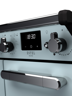 Rangemaster Estel Deluxe ESDL90EIPMSB/CM1 90cm Electric Range Cooker with Induction Hob, Misty Blue - view 2, Misty Blue
